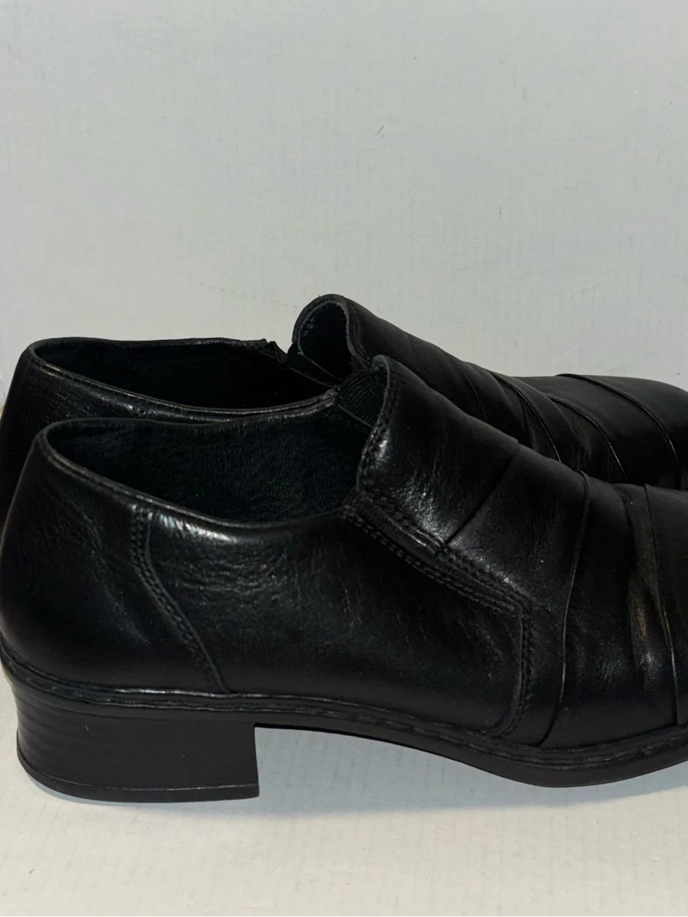 Rieker Antistress Layered Loafer Black Leather Woman's Size 6 Slip ons